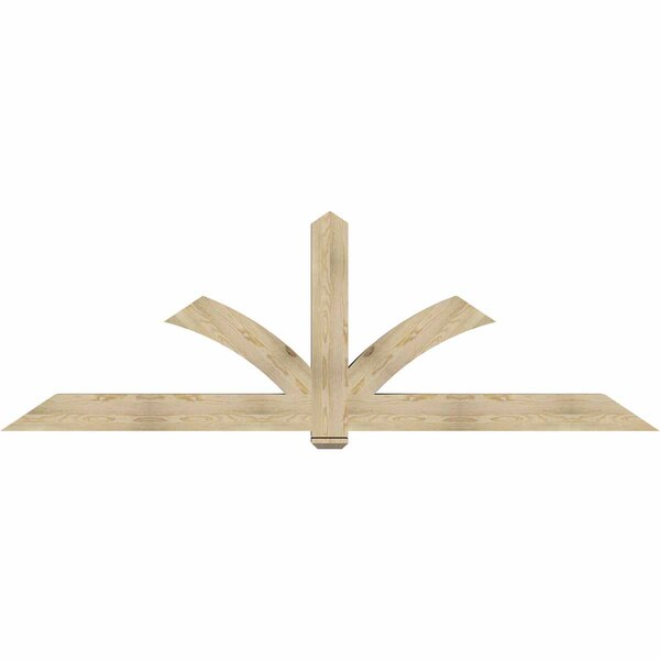 Ekena Millwork Redmond Rough Sawn Timber Gable Bracket, Douglas Fir, 108"W x 36"H x 6"D x 6"F, 8/12 Pitch GBW108X36X0606RED00RDF - main